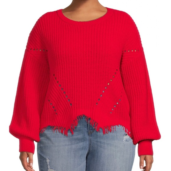 No Boundaries Sweaters - No Boundaries Sweater Chenille Distressed Pullover Top